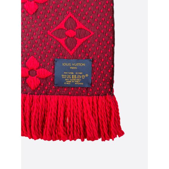 Louis Vuitton Red Monogram Logomania Scarf - Picture 4 of 4